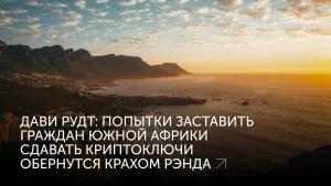 Дави Рудт: криптоконтроль в ЮАР провалится